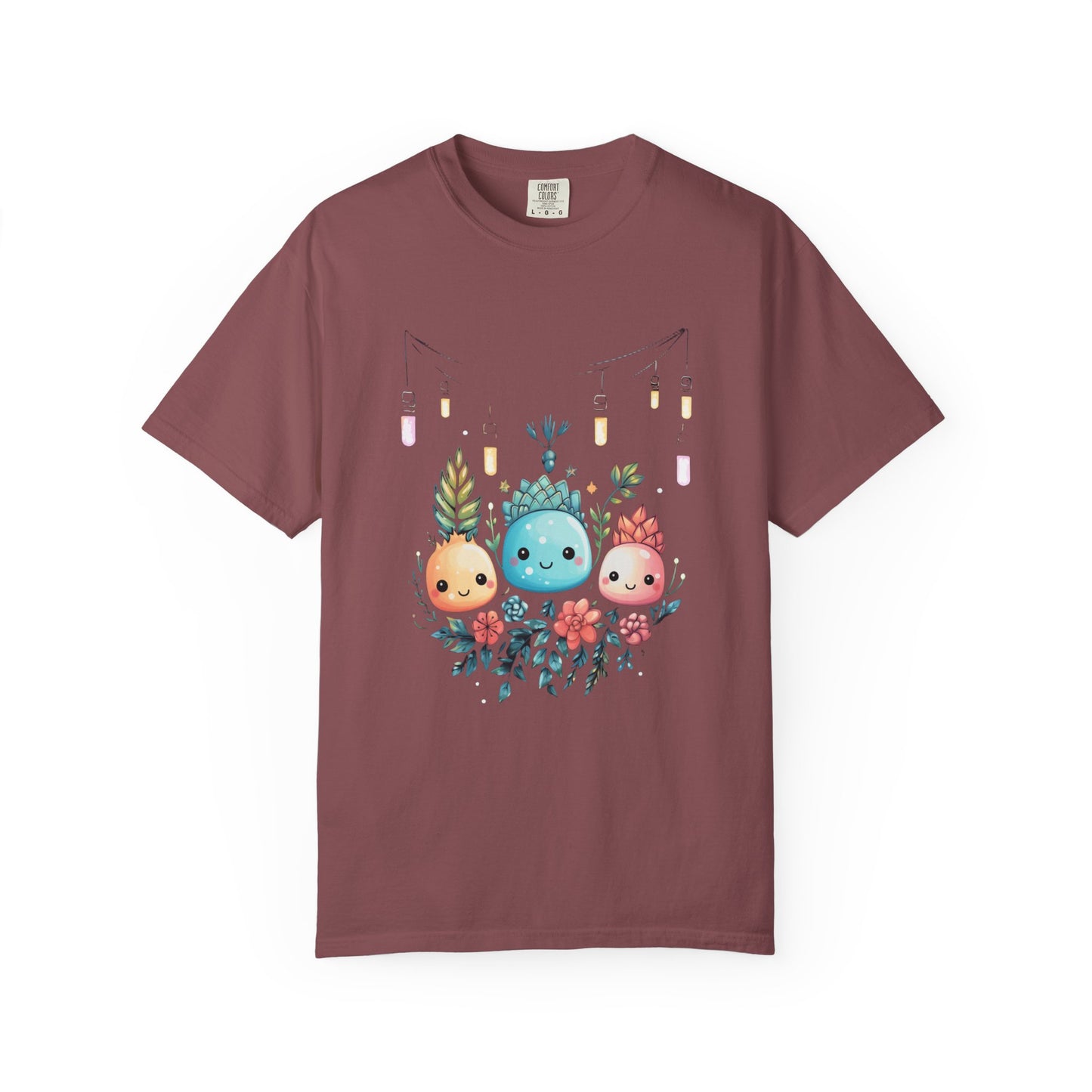 Kawaii Christmas Succulent Garment-Dyed Tee