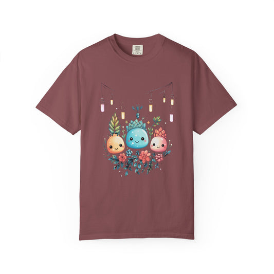 Kawaii Christmas Succulent Garment-Dyed Tee