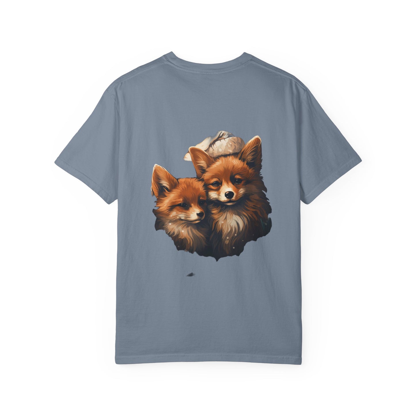 Christmas Fox Garment-Dyed Tee Cozy Winter Foxes