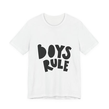 Boys Rule T-Shirt Fun Bold Kids Tee