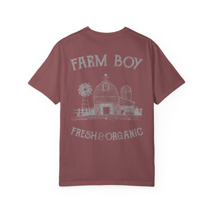 Farm Boy Tee Vintage Barn Garment-Dyed Shirt