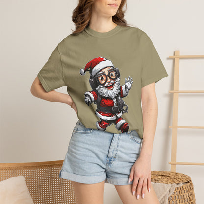 Scuba Diver Santa Garment-Dyed Christmas Tee