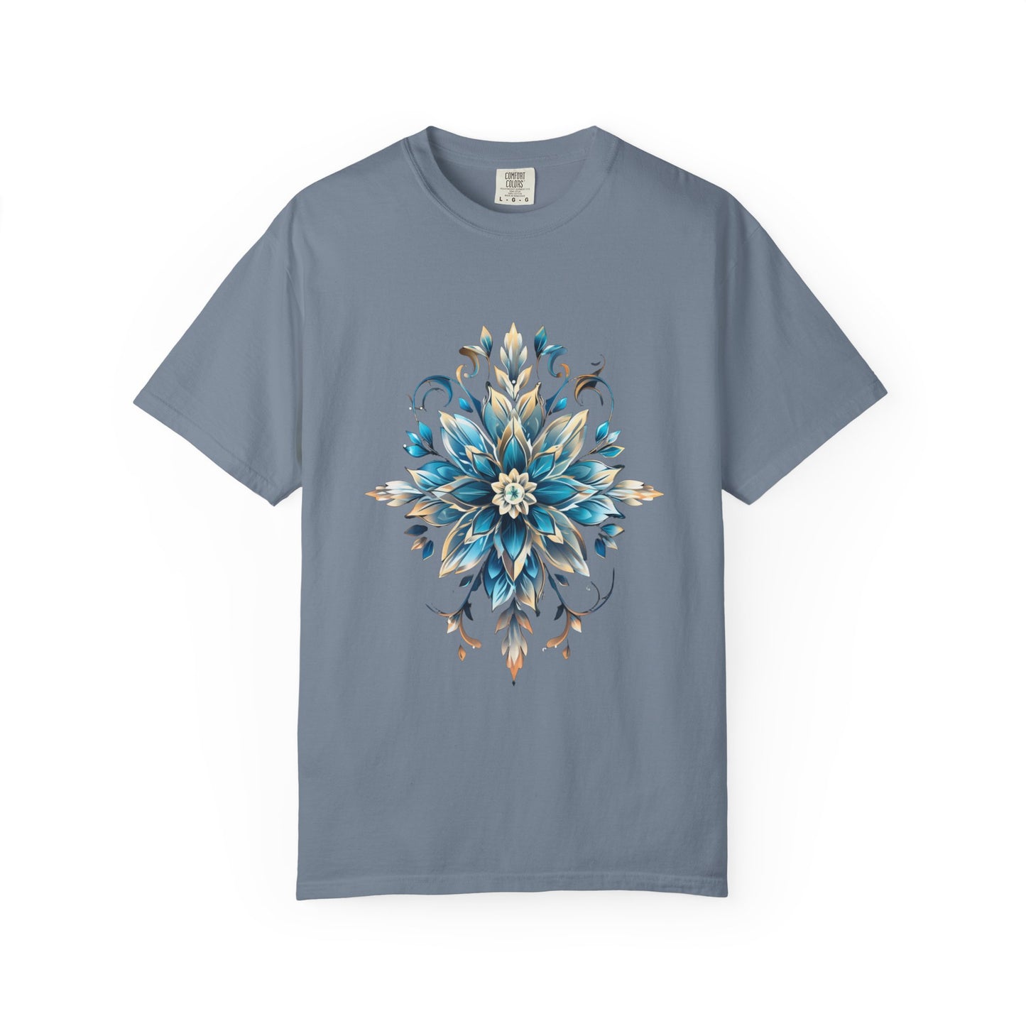 Crystal Snowflake Flower Christmas Heavyweight Tee