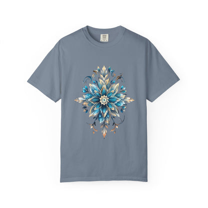 Crystal Snowflake Flower Christmas Heavyweight Tee