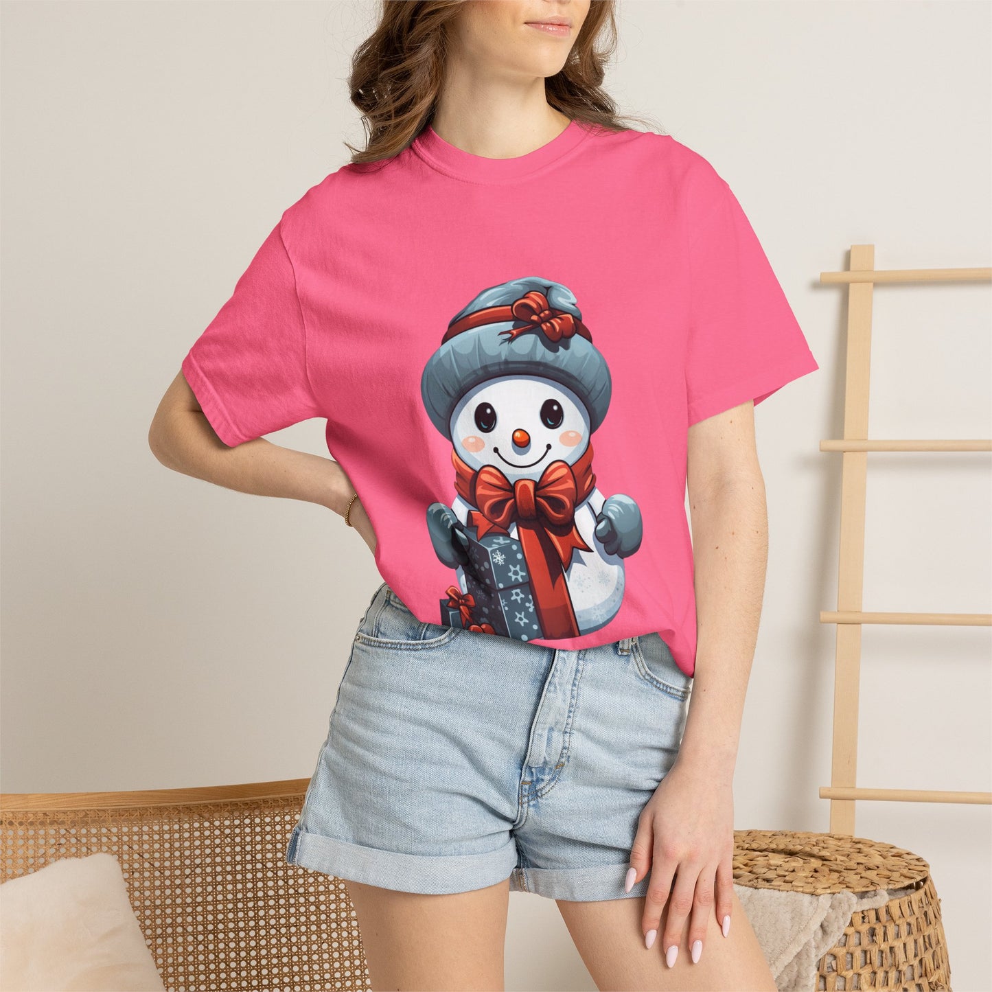 Cute Snowman Christmas Garment-Dyed Tee