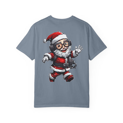 Scuba Diver Santa Garment-Dyed Christmas Tee