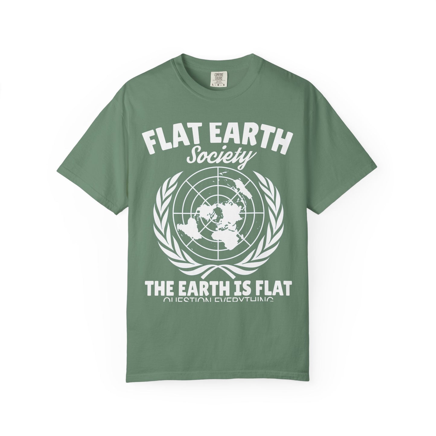 Flat Earth Society Tee - Garment-Dyed Globe Design