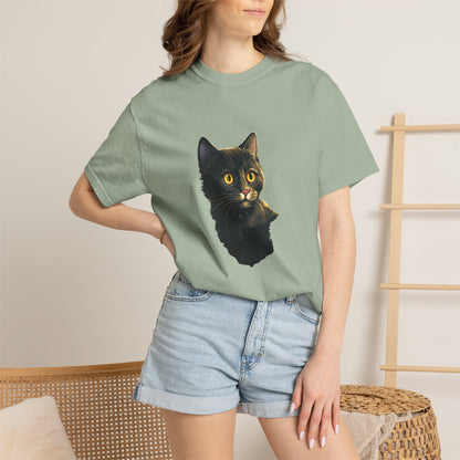Christmas Cat in Tree Garment-Dyed Tee
