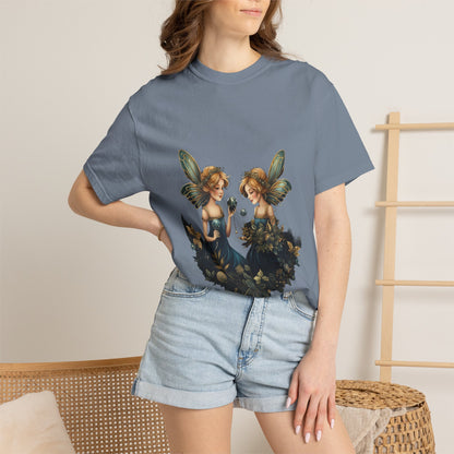 Fairy Tee Magical Christmas Twin Fairies Vintage Wash