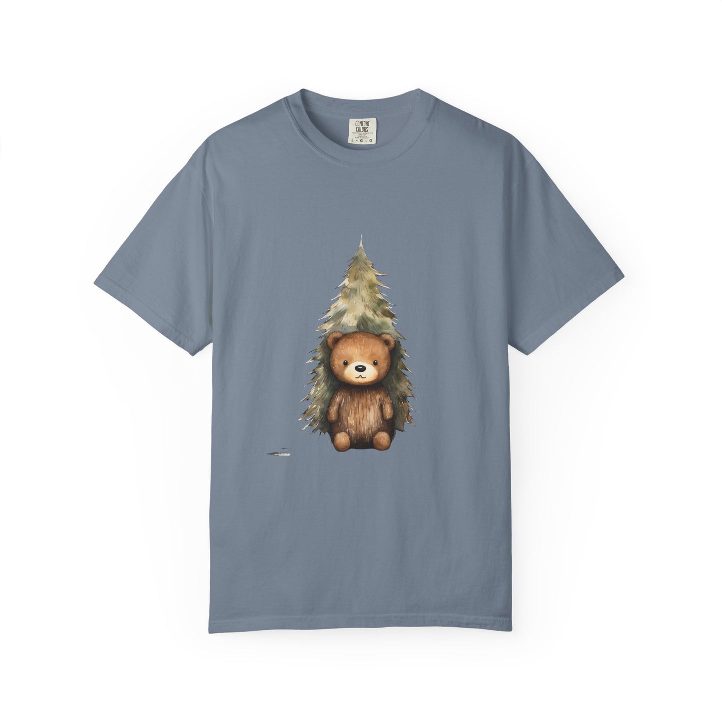 Christmas Bear Garment-Dyed Tee Watercolor Snow
