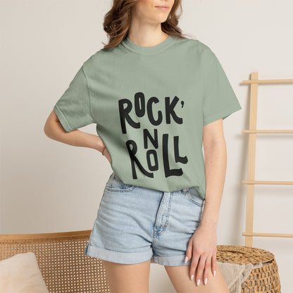 Rock N Roll Garment-Dyed Tee Bold Lettering