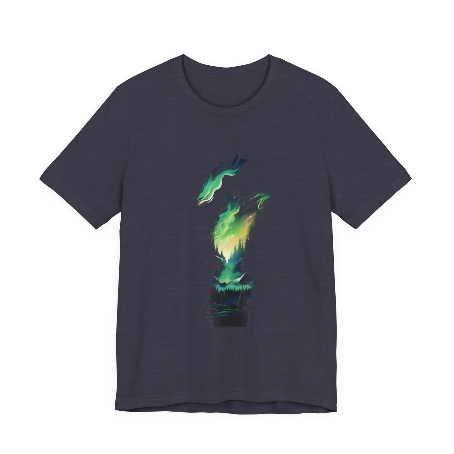 Northern Lights Forest T-Shirt Aurora Night Tee