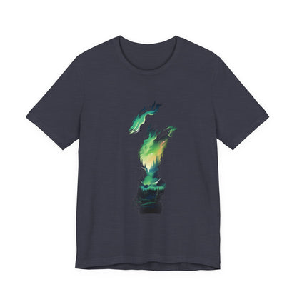 Northern Lights Forest T-Shirt Aurora Night Tee