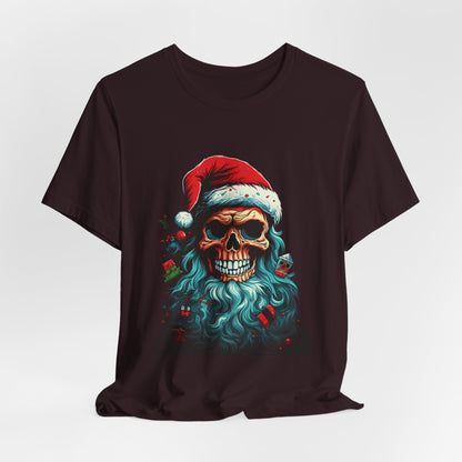 Skull Santa Christmas T-Shirt Dark Holiday Tee