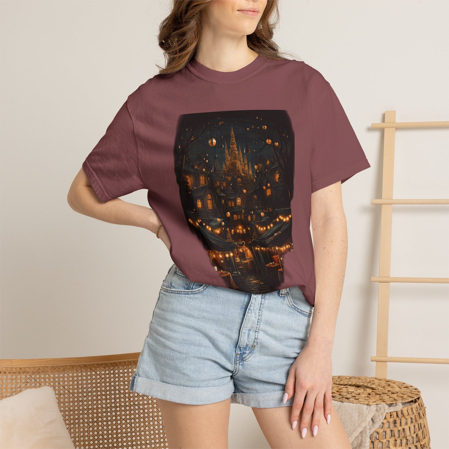 Magical Christmas Village Garment-Dyed Tee