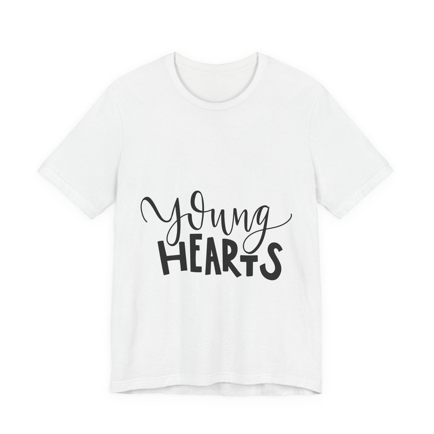 Young Hearts T-Shirt Hand Lettered Script Tee