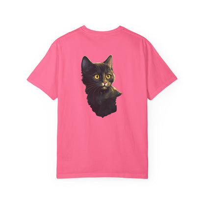 Christmas Cat in Tree Garment-Dyed Tee