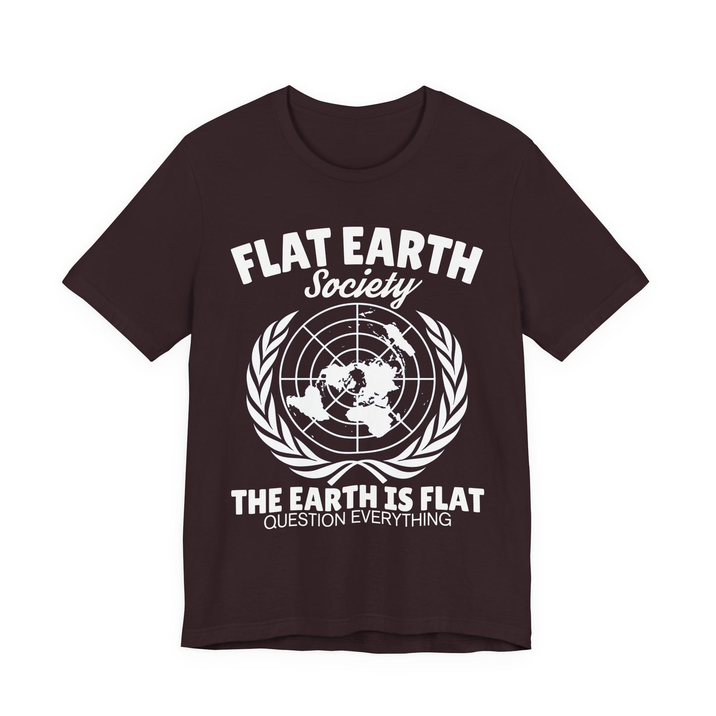 Flat Earth Society Tee - World Map Globe Design