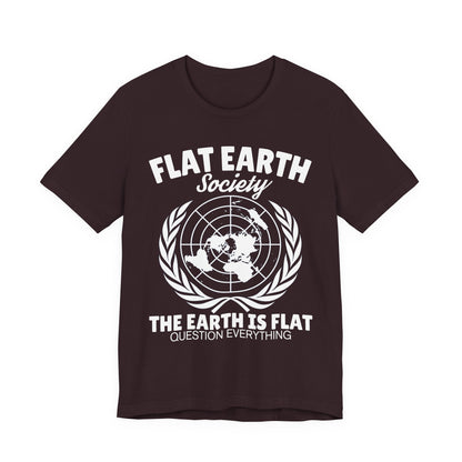 Flat Earth Society Tee - World Map Globe Design