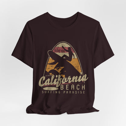 California Beach Surfing T-Shirt Retro Surf Tee