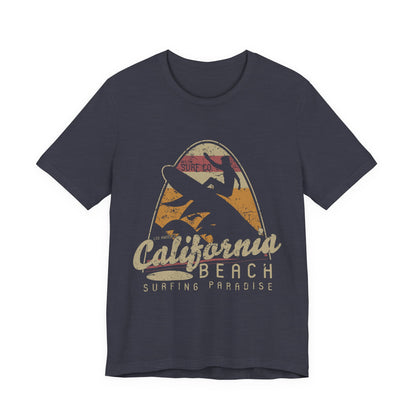 California Beach Surfing T-Shirt Retro Surf Tee