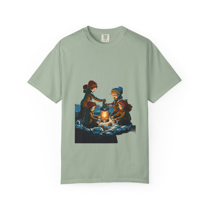 Winter Kids Lantern Christmas Heavyweight Tee