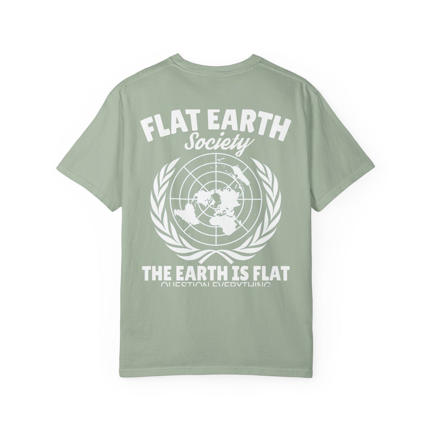 Flat Earth Society Tee - Garment-Dyed Globe Design