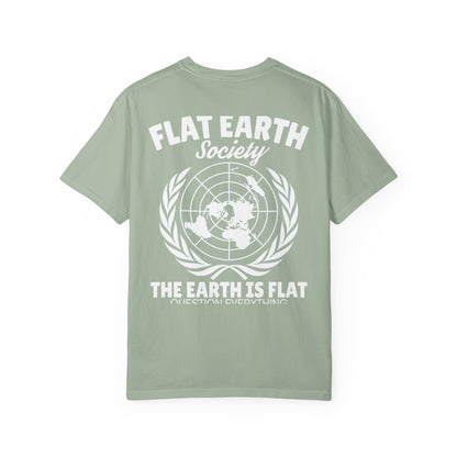 Flat Earth Society Tee - Garment-Dyed Globe Design