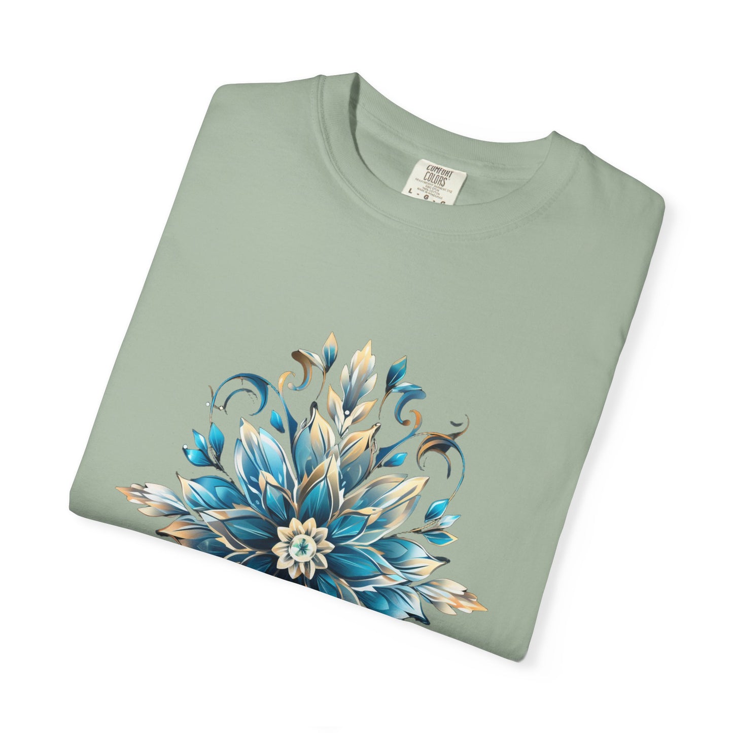 Crystal Snowflake Flower Christmas Heavyweight Tee