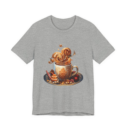 Christmas Coffee T-Shirt Festive Latte Art Tee