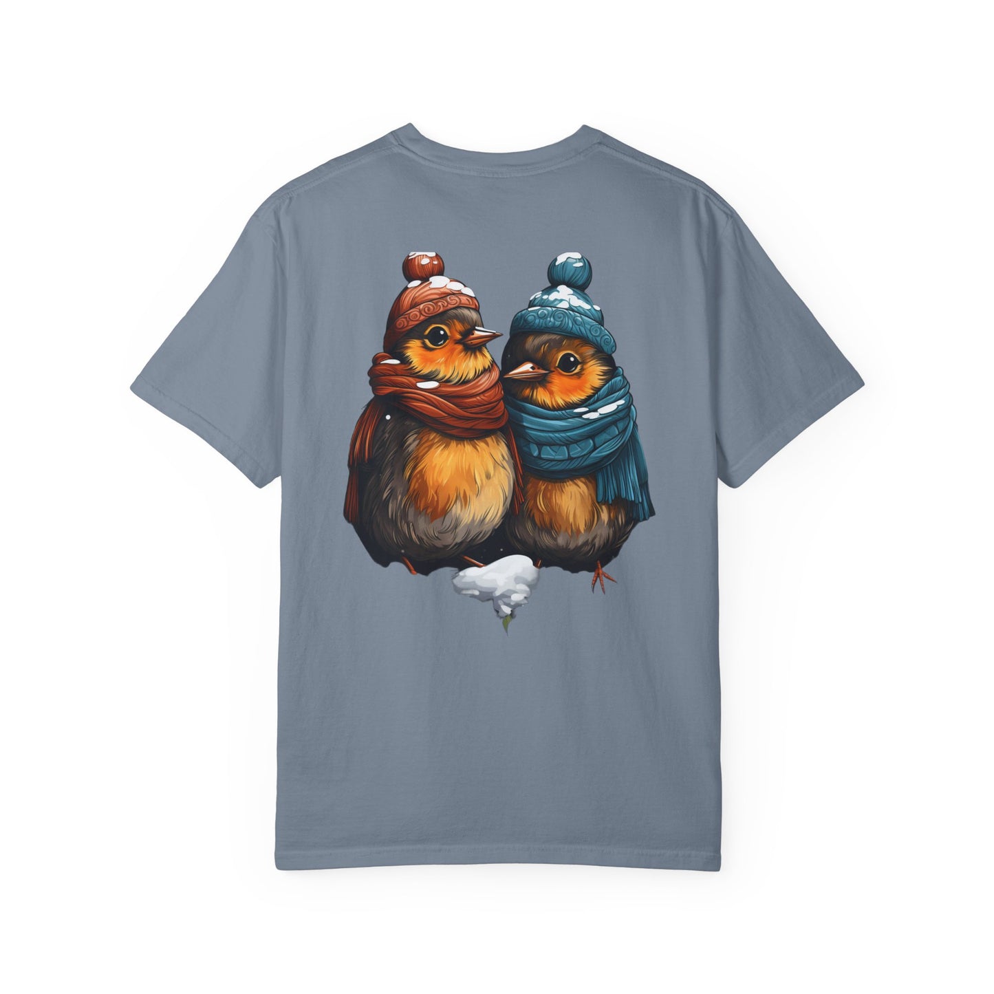 Christmas Birds Garment-Dyed Tee Cozy Robin
