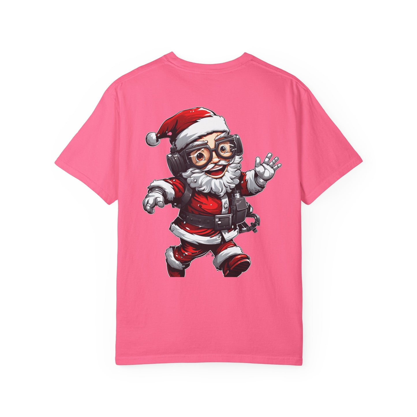 Scuba Diver Santa Garment-Dyed Christmas Tee