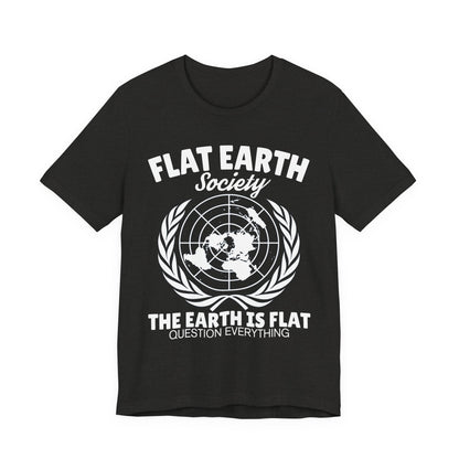 Flat Earth Society Tee - World Map Globe Design