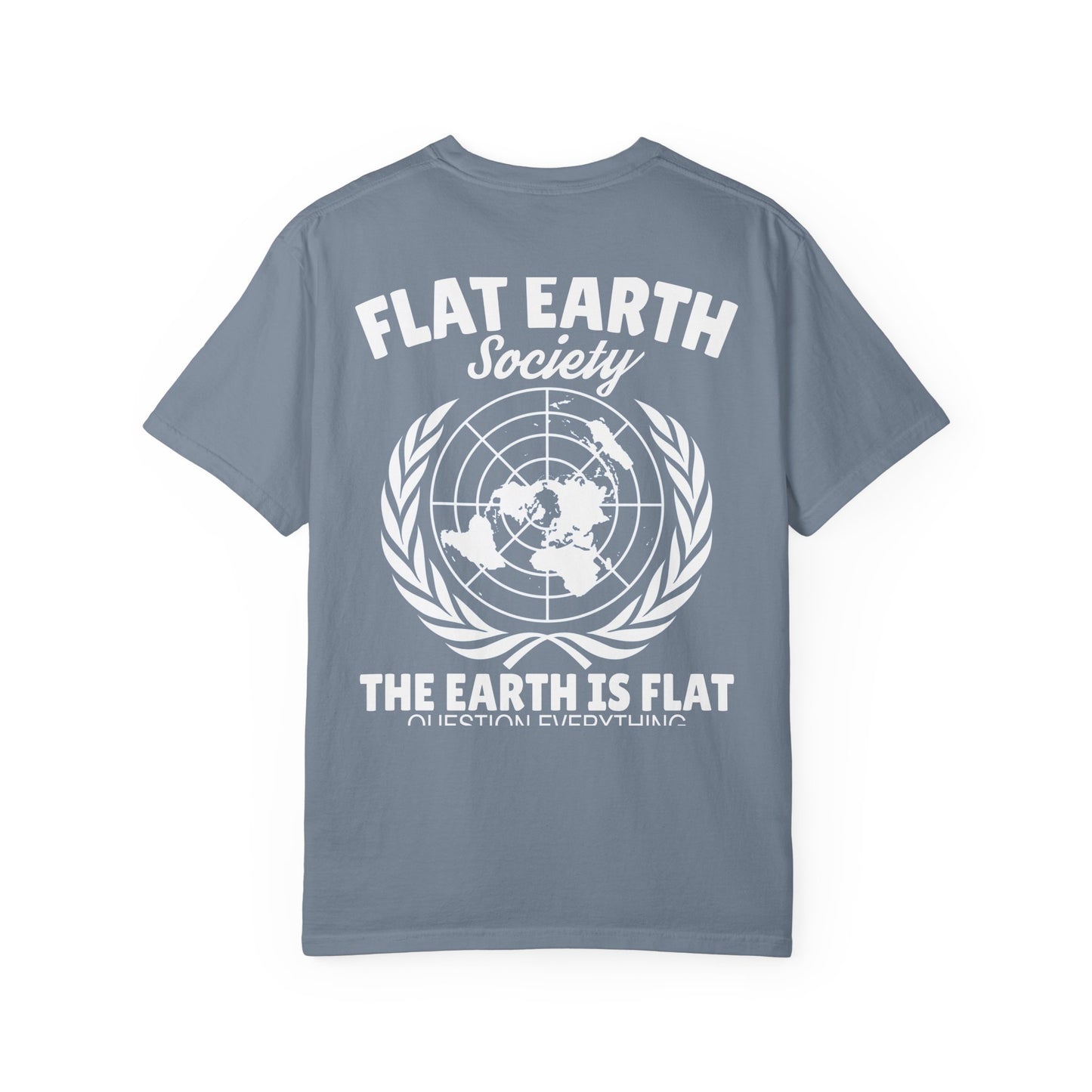 Flat Earth Society Tee - Garment-Dyed Globe Design