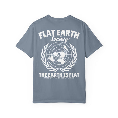 Flat Earth Society Tee - Garment-Dyed Globe Design