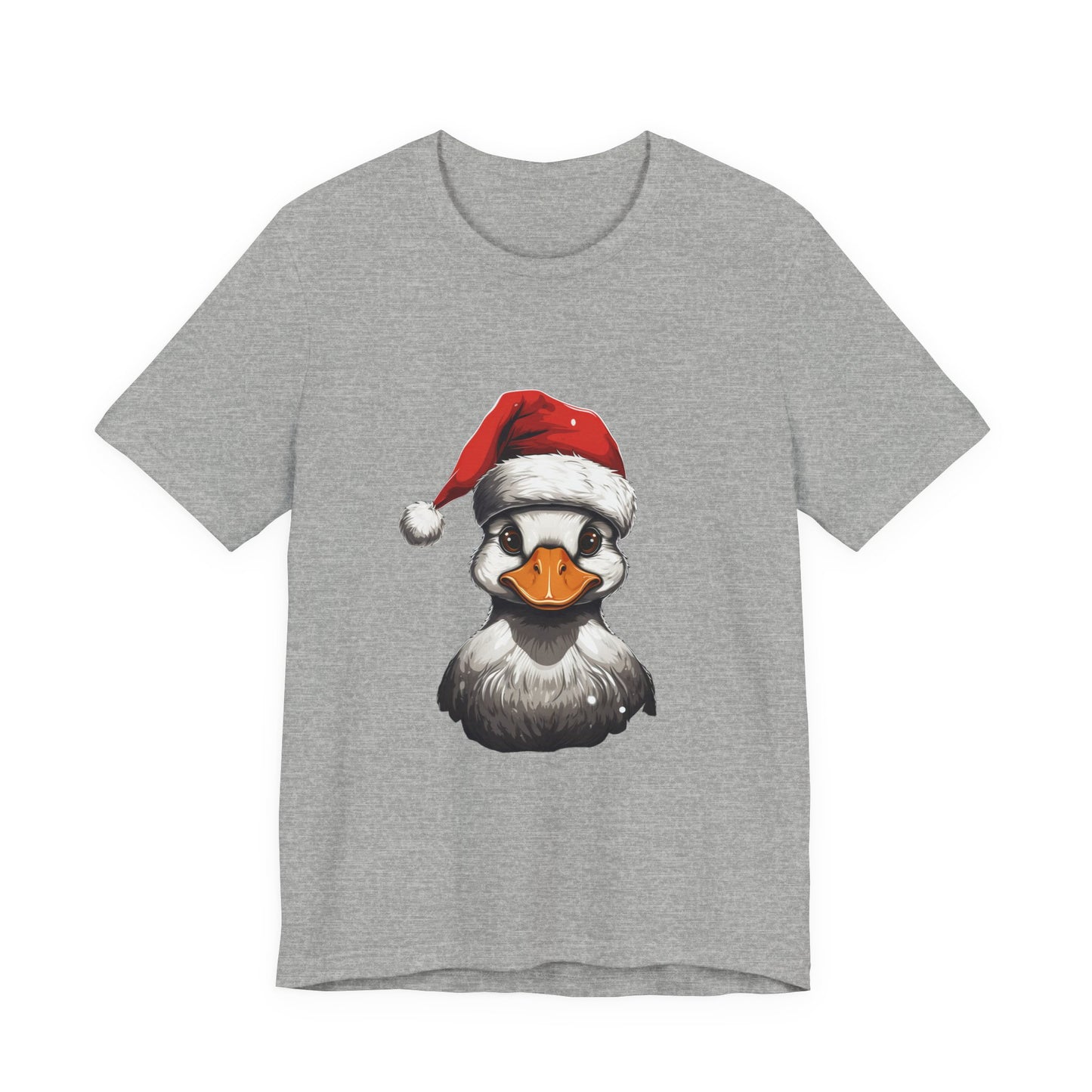 Christmas Duck Santa Hat T-Shirt Holiday Tee