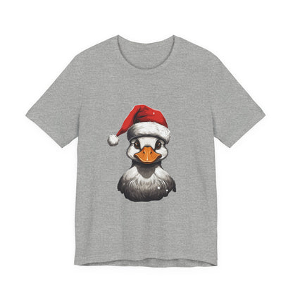 Christmas Duck Santa Hat T-Shirt Holiday Tee