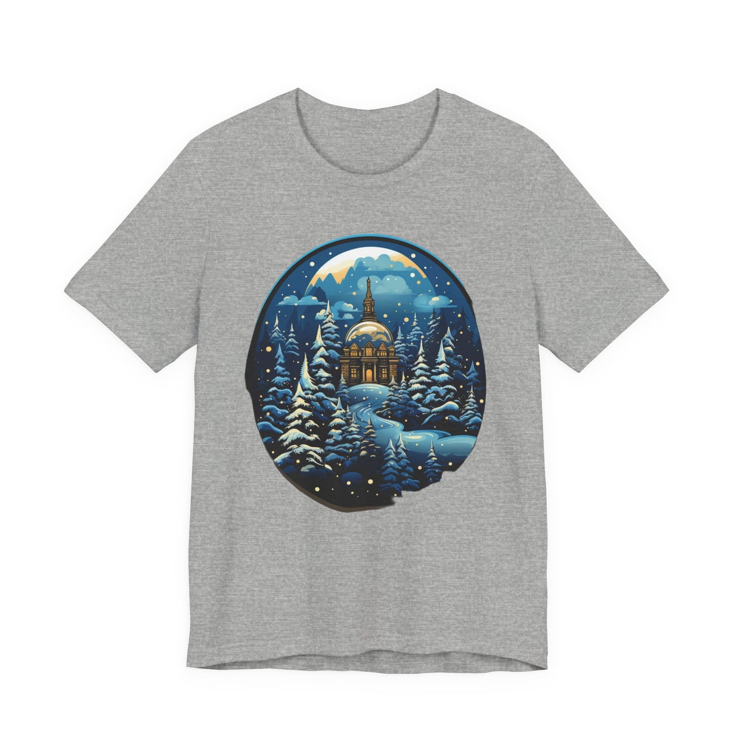 Snow Globe Christmas T-Shirt Winter Village Tee