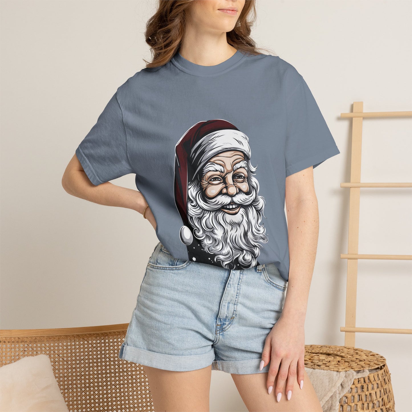 Funny Santa Claus Garment-Dyed Christmas Tee