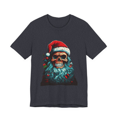 Skull Santa Christmas T-Shirt Dark Holiday Tee