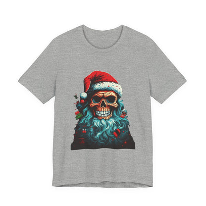 Skull Santa Christmas T-Shirt Dark Holiday Tee