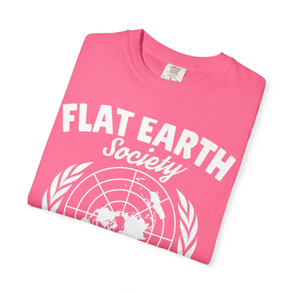 Flat Earth Society Tee - Garment-Dyed Globe Design