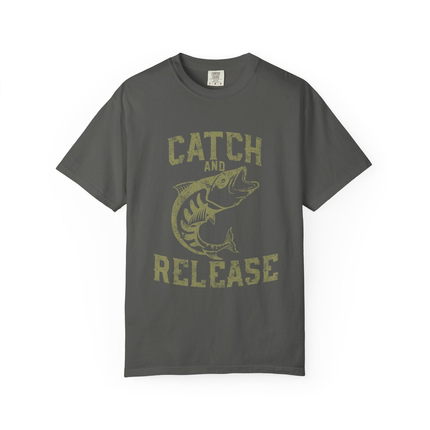 Catch and Release Fishing Heavyweight Tee Retro Bass