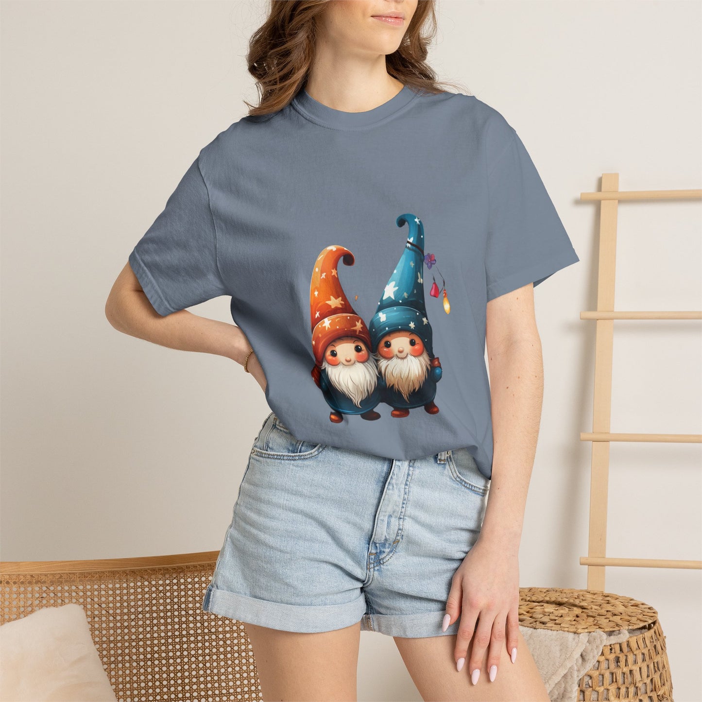 Gnome Couple Christmas Garment-Dyed Tee Lights