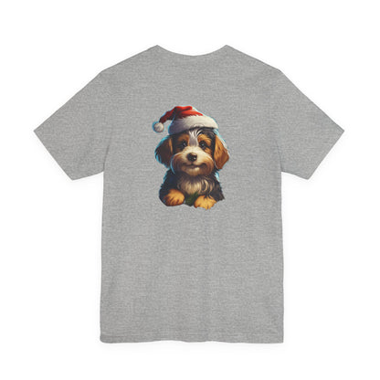 Christmas Puppy Santa Hat T-Shirt Dog Lover Gift
