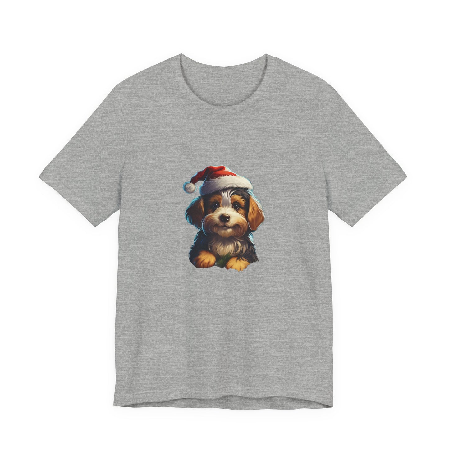 Christmas Puppy Santa Hat T-Shirt Dog Lover Gift