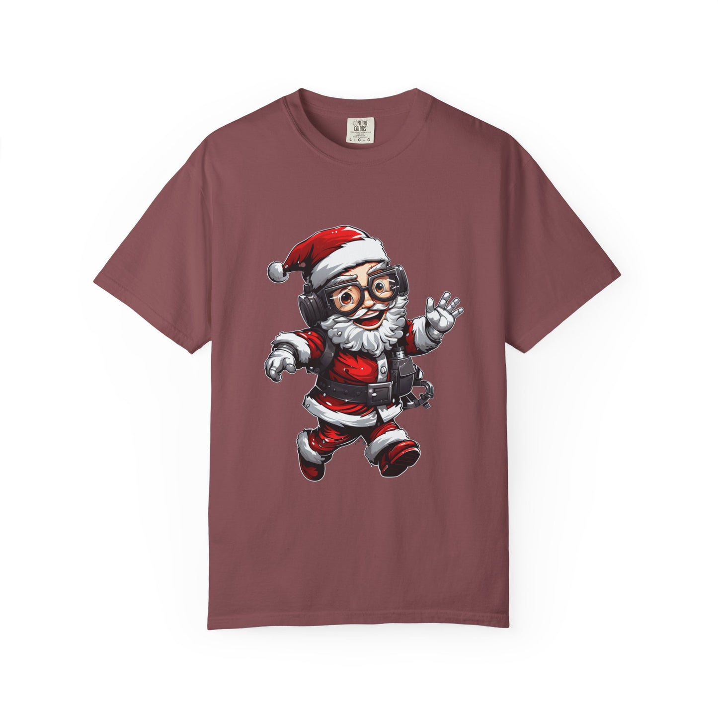 Scuba Diver Santa Garment-Dyed Christmas Tee