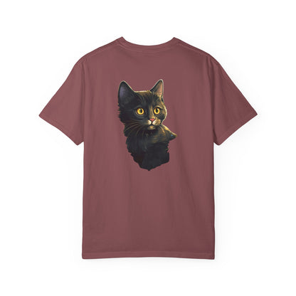 Christmas Cat in Tree Garment-Dyed Tee