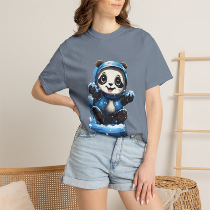 Cute Panda Snow Day Garment-Dyed Tee Winter