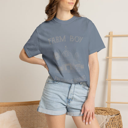 Farm Boy Tee Vintage Barn Garment-Dyed Shirt